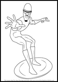 How to Draw Frozone from The Incredibles