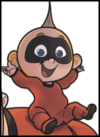 How to Draw Jack the Baby from The Incredibles Easy Step by Step