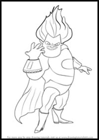 How to Draw Syndrome from The Incredibles