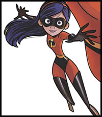 How to Draw Violet from The Incredibles Easy Step by Step