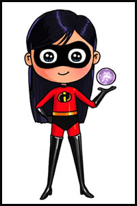 How to Draw Violet Easy | The Incredibles