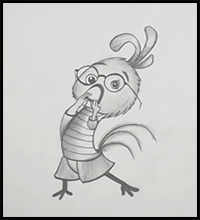 How to Draw Chicken Little // Cute Chicken Little Drawing