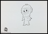 How to Draw Fish Out of Water Easy | Chicken Little