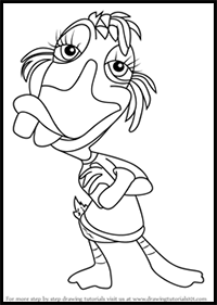 How to Draw Abby Duck from Chicken Little