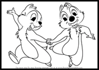 How to Draw Chip and Dale