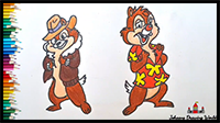 How to Draw Chip and Dale Rescue Rangers | Disney Cartoon Characters