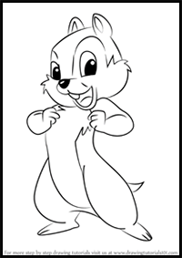 How to Draw Chip from Chip and Dale
