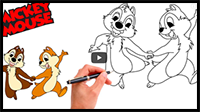 How to Draw CHIP & DALE - EASY - Step-by-Step