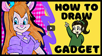 HOW TO DRAW - Gadget Hackwrench (Chip 'n Dale: Rescue Rangers)