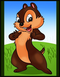 How to Draw Chip from Chip and Dale