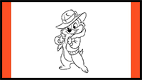 How to Draw Chip (Chip 'n Dale: Rescue Rangers)