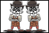 How to Draw Tío Oscar & Tío Felipe from Coco Step by Step