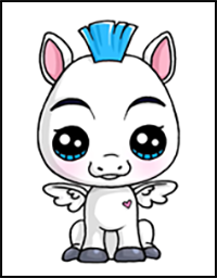 How to Draw Baby Pegasus Easy | Hercules