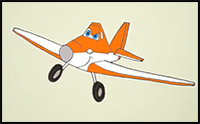 How to Draw Dusty Crophopper from Planes