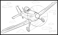 How to Draw Dusty Crophopper from Disney Planes