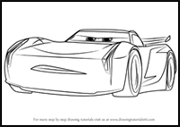 How to Draw Jackson Storm from Cars 3