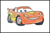 How to Draw Lightning McQueen from Cars