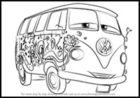 How to Draw Fillmore from Cars 3