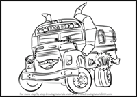 How to Draw Miss Fritter from Cars 3