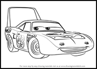 How to Draw The King aka Strip Weathers from Cars 3