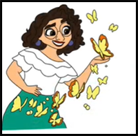 How to Draw Mirabel from Encanto the Movie | Super Easy Disney Drawing