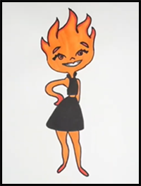 How to Draw Ember from Elemental