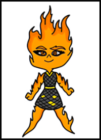How to Draw and Color Ember Lumen Easy