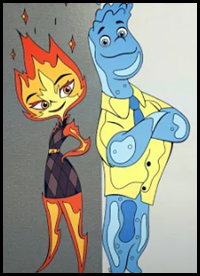 How to Draw Ember and Wade | Elemental
