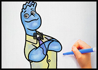 How to Draw Wade from Elemental - Disney Pixar - Elemental Movie