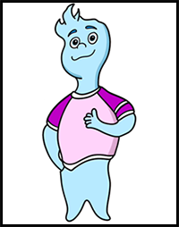 How to Draw and Color Wade Ripple from Elemental Characters | Coloring Pages