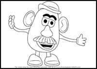 How to Draw Mr. Potato Head from Toy Story