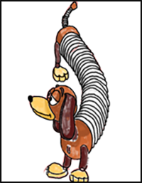 How to Draw Slinky Dog from Toy Story