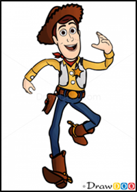 How to Draw Sheriff Woody, Toy Story