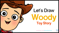 How to Draw Sheriff Woody | Toy Story