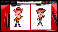 How To Draw Cartoon Woody From Toy Story