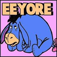 How to Draw Eeyore from Winnie the Pooh Series in Easy Steps Tutorial