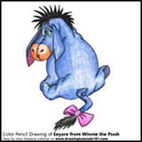How to Draw Eeyore from Winnie the Pooh