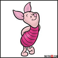 How to Draw Piglet | Winnie the Pooh