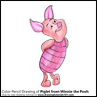 How to Draw Piglet from Winnie the Pooh