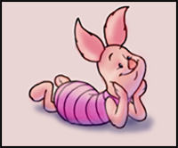 How to Draw Piglet from Winnie the Pooh