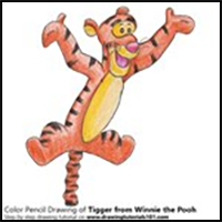 How to Draw Tigger from Winnie the Pooh