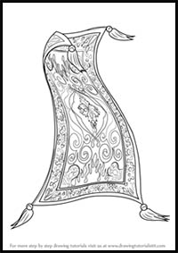 How to Draw Magic Carpet from Aladdin