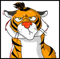 How to Draw Rajah from Aladdin