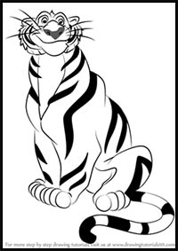 How to Draw Rajah from Aladdin