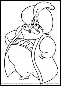 How to Draw the Sultan from Aladdin