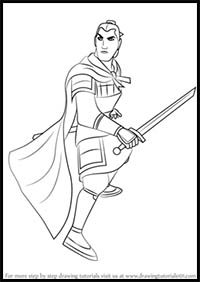 How to Draw Captain Li Shang from Mulan