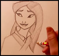 How to Draw Mulan from Disney's Mulan