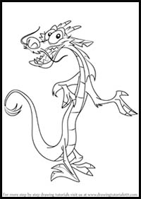 How to Draw Mushu from Mulan