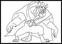 How to Draw Beast from Beauty and the Beast