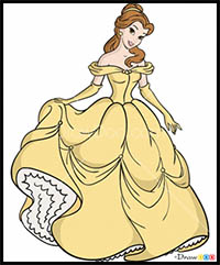 How to Draw Belle, Cartoon Princess